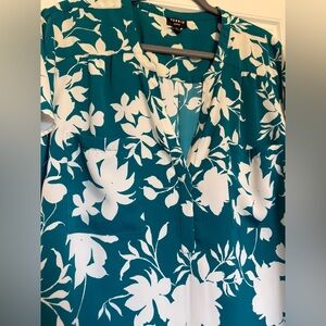 Torrid Teal and White Top
